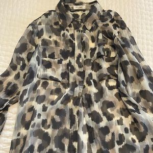 Equipment leopard print blouse